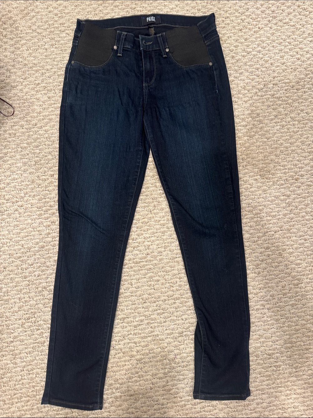 PAIGE Dark Indigo Maternity Skinny Jeans